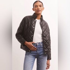 Like NEW! Z Supply Heritage Faux Leather Quilted Puffer Jacket, Small $98+